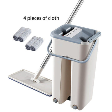 Self-Wringing Flat Spin Mop & Bucket Set – Hands-Free Floor Cleaning