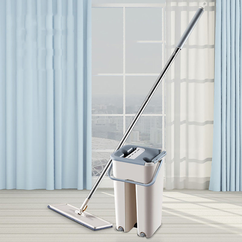 Self-Wringing Flat Spin Mop & Bucket Set – Hands-Free Floor Cleaning