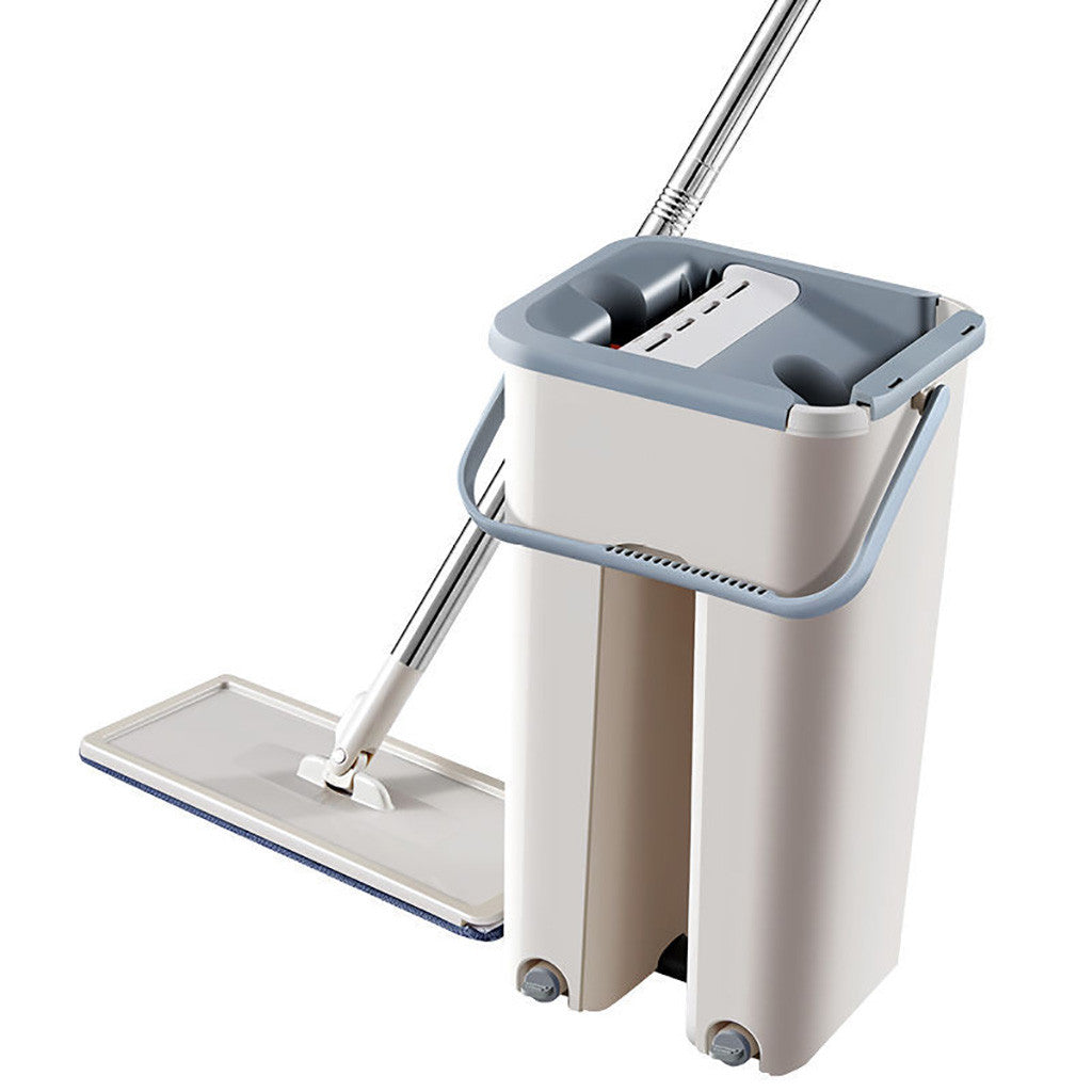 Self-Wringing Flat Spin Mop & Bucket Set – Hands-Free Floor Cleaning