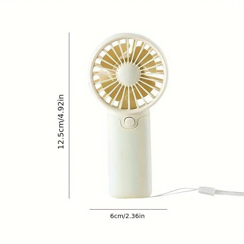 Mini Portable Handheld Fan – Quiet Rechargeable Personal Cooling Fan