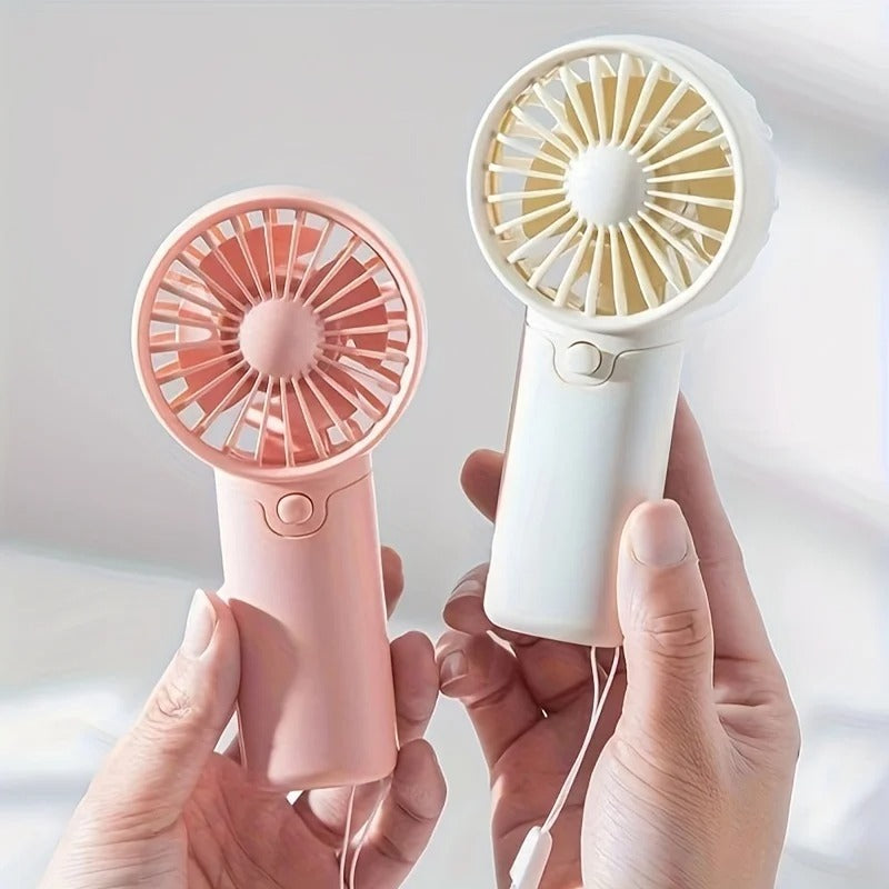 Mini Portable Handheld Fan – Quiet Rechargeable Personal Cooling Fan