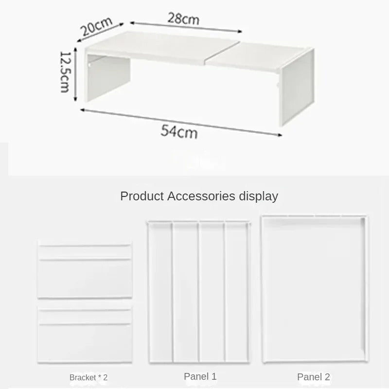 Expandable Under-Cabinet Shelf Organiser – Adjustable Kitchen Storage Rack