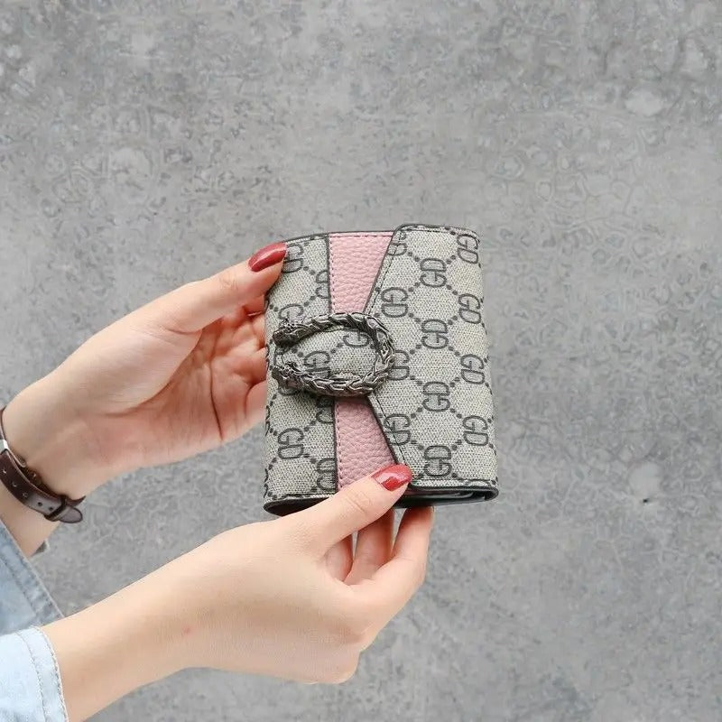 New Style Women's Short Wallet Female Student Three-Fold